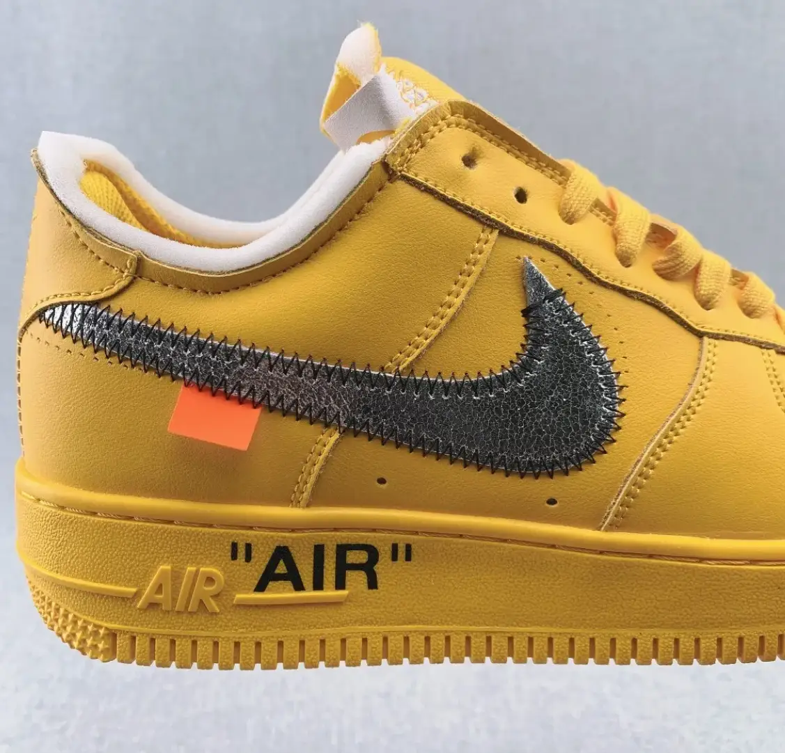 Air Force 1 Low OW ICA University Gold Shoes Sneakers by Air Jordan