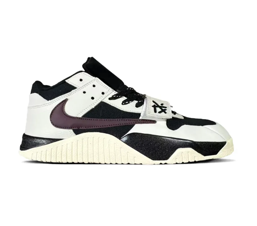 Travis Scott x Jumpman Jack Black White Burgundy Shoes Sneakers by Air Jordan
