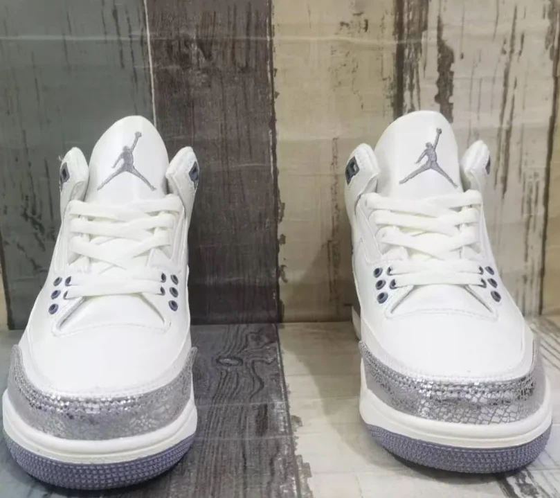 Air Jordan 3 SailMetallic Silver Shoes Sneakers by Air Jordan