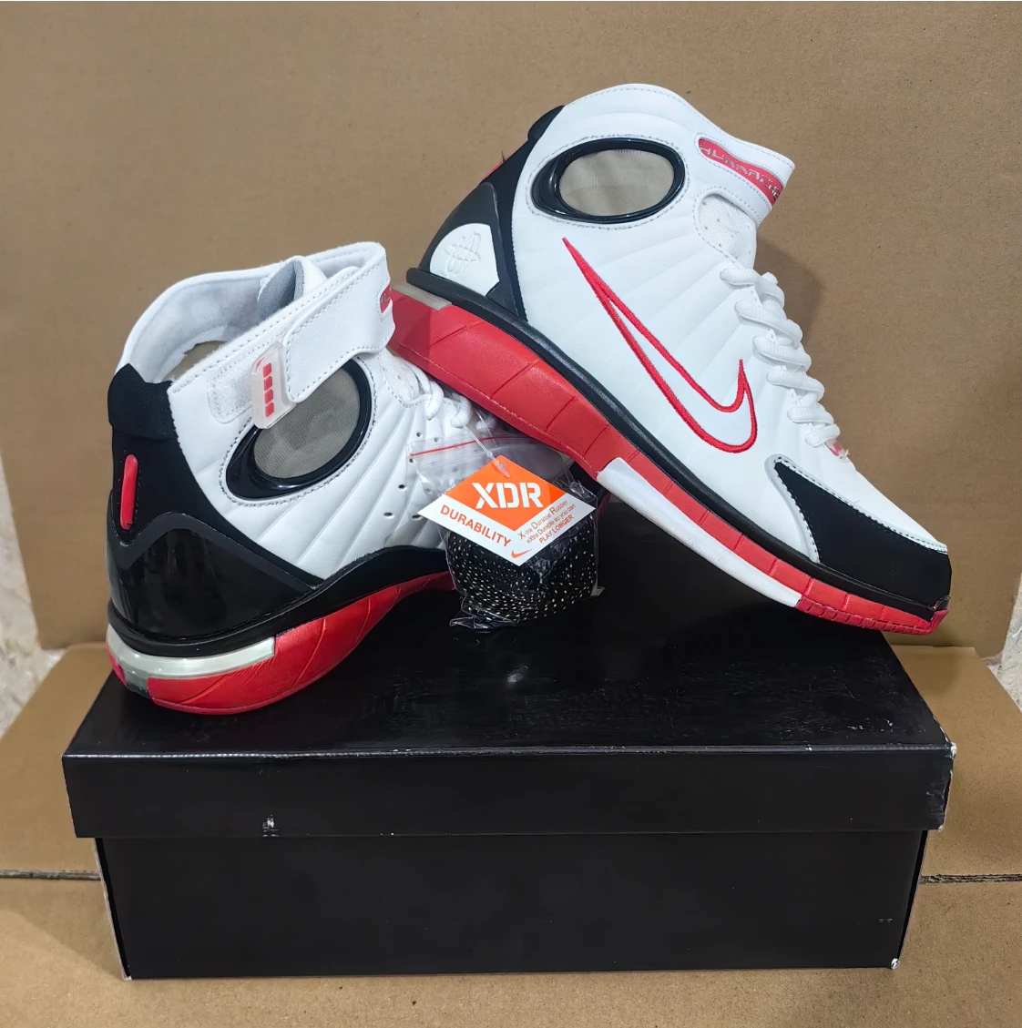 Air Zoom Huarache 2K4 White Varsity Red Shoes Sneakers by Air Jordan