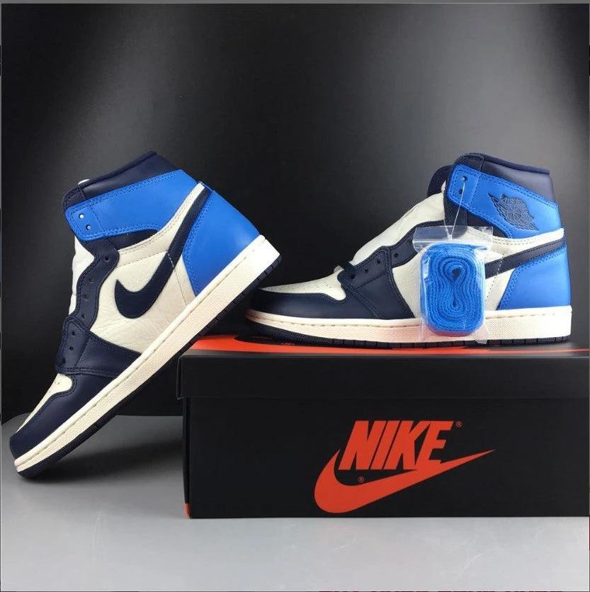 Air Jordan 1 Retro High Obsidian UNC Shoes Sneakers by Air Jordan