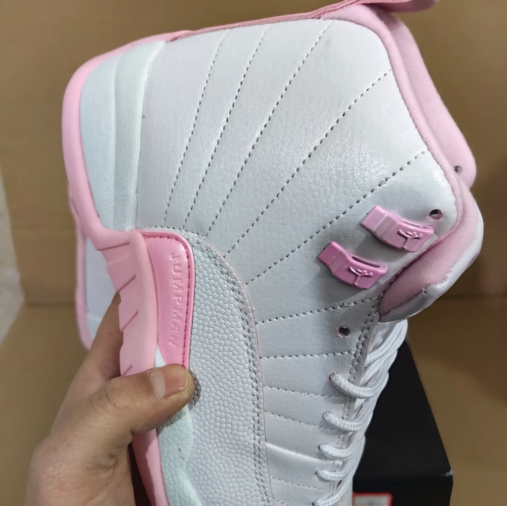 Air Jordan 12 White Pearl Pink Shoes Sneakers by Air Jordan