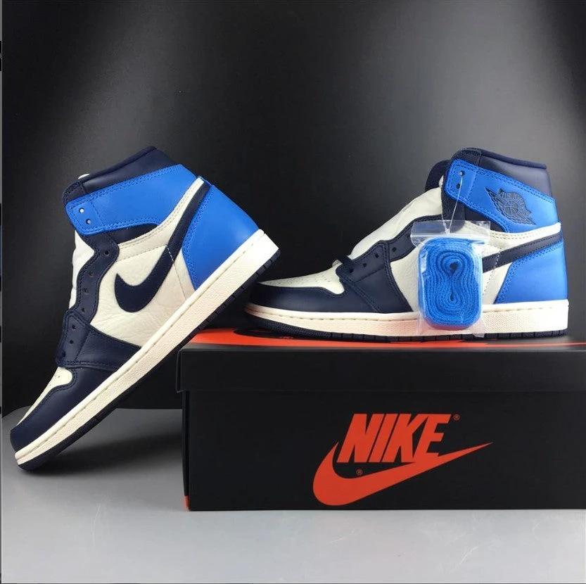 Air Jordan 1 Retro High Obsidian UNC Shoes Sneakers by Air Jordan