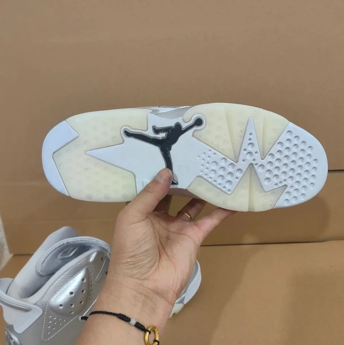 PSG x Air Jordan 6 Metallic Silver Shoes Sneaker by Air Jordan