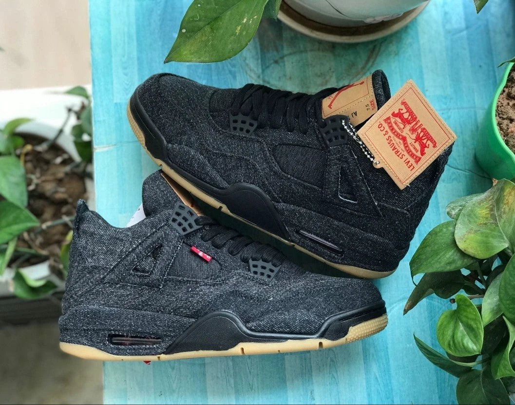 Air Jordan 4 Retro Levi’s Black (Levi’s Tag) Shoes Sneakers by Air Jordan