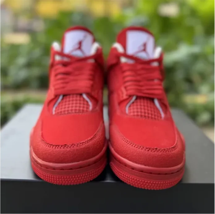 Air Jordan 4 Triple Red Shoes Sneakers by Air Jordan
