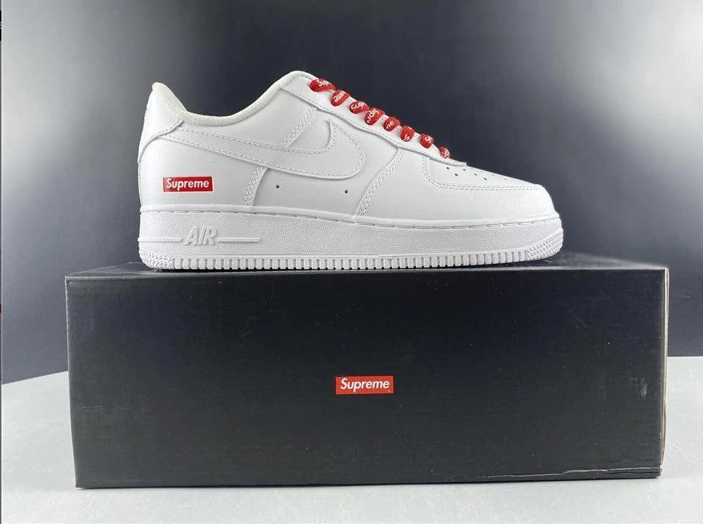 Air Force 1 Low Supreme White Shoes Sneakers by Air Jordan