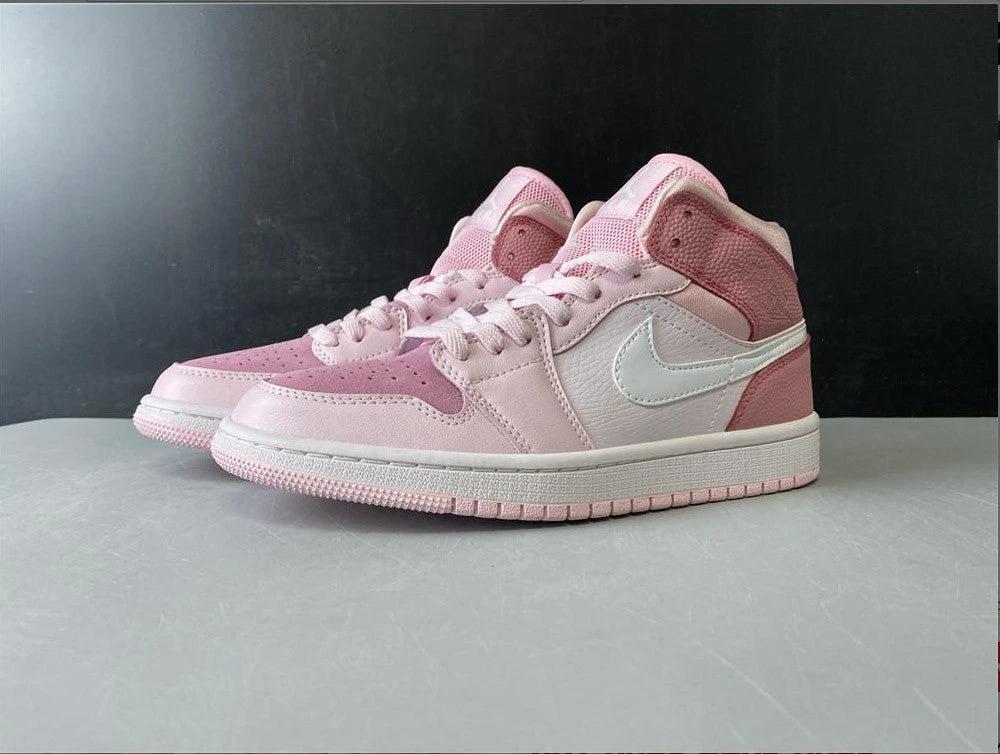 Air Jordan 1 Mid Digital Pink (W) Shoes Sneakers by Air Jordan