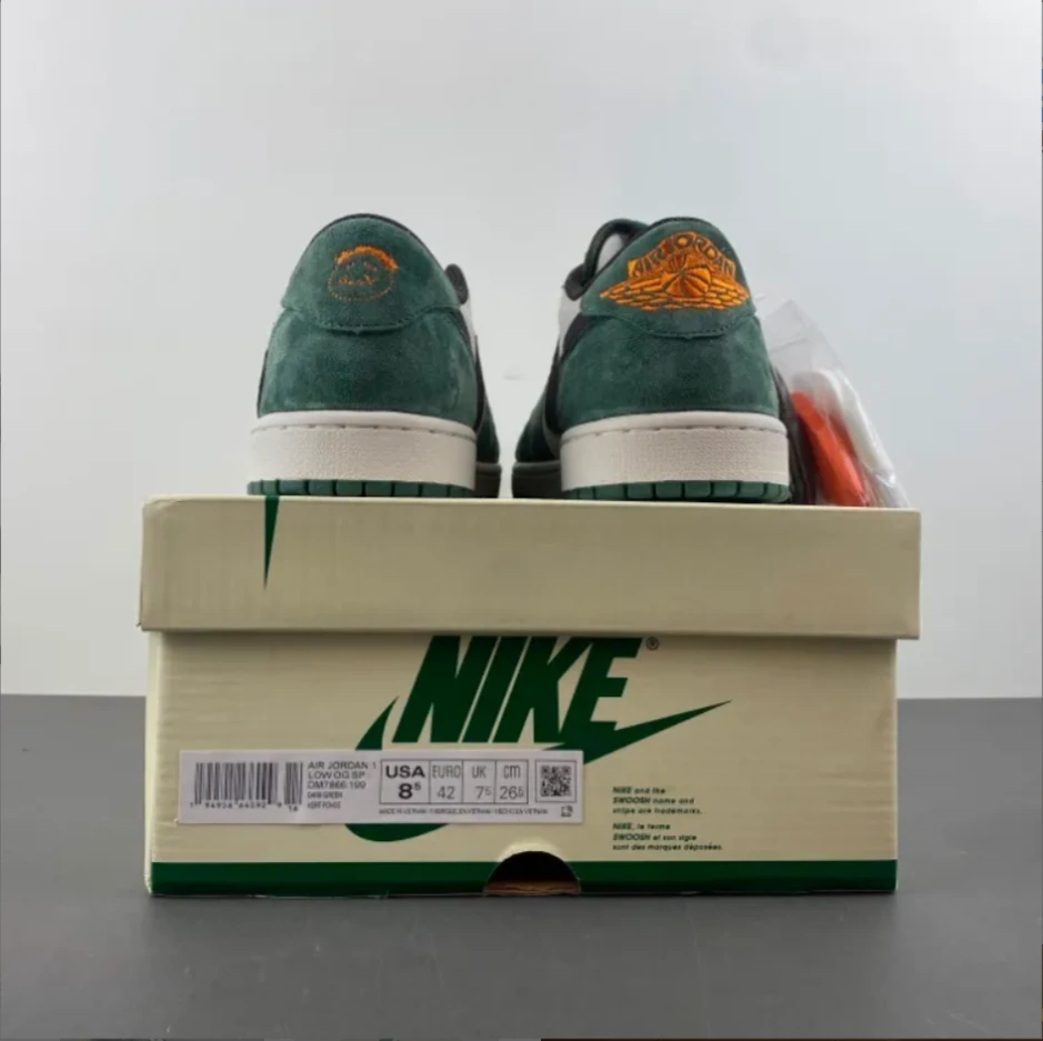 Travis Scott x Air Jordan 1 Low OG SP Green Velvet Shoes Sneakers by Air Jordan