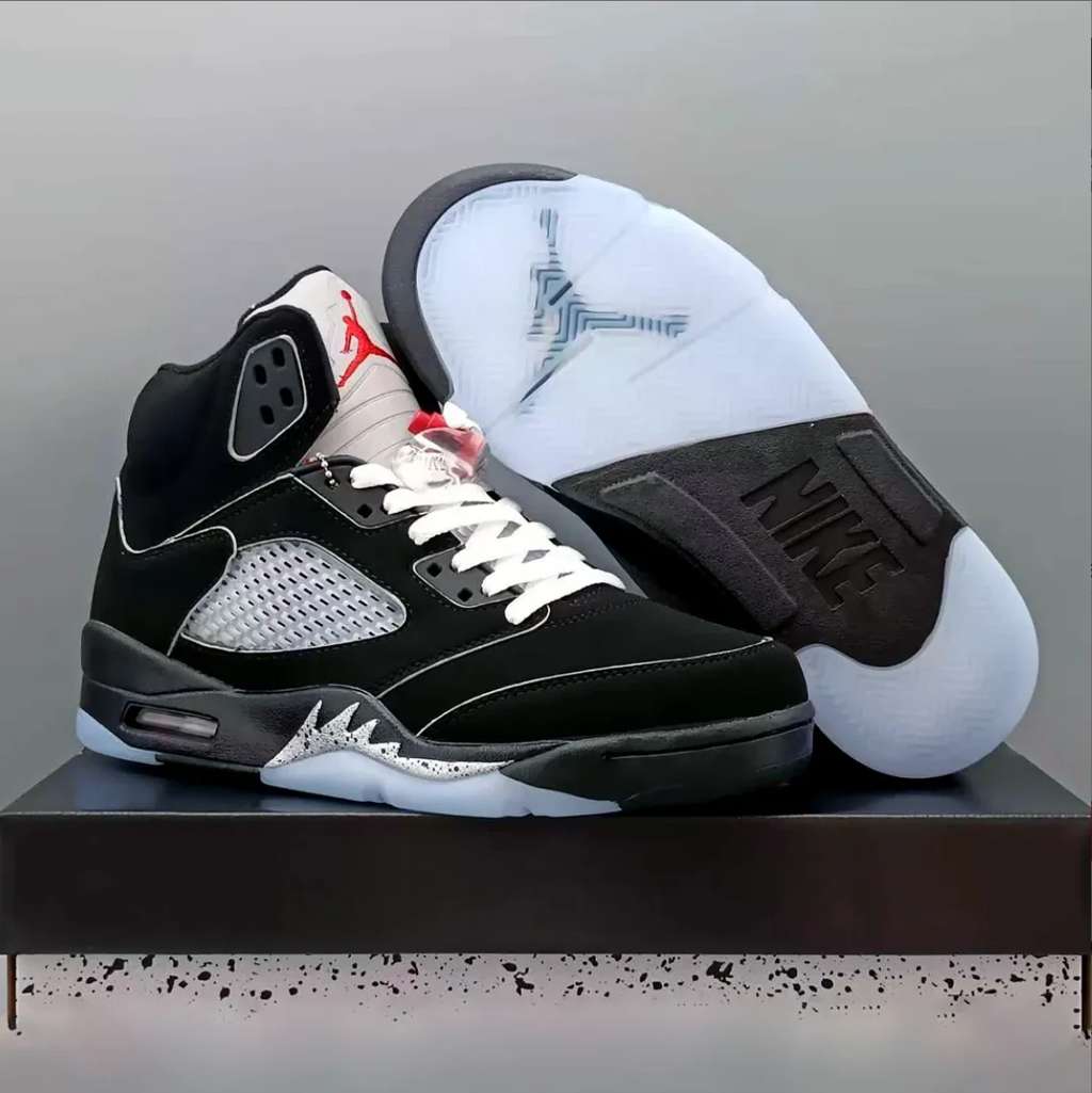 Air Jordan 5 Black Metallic Reimagined Shoes Sneakers by Air Jordan