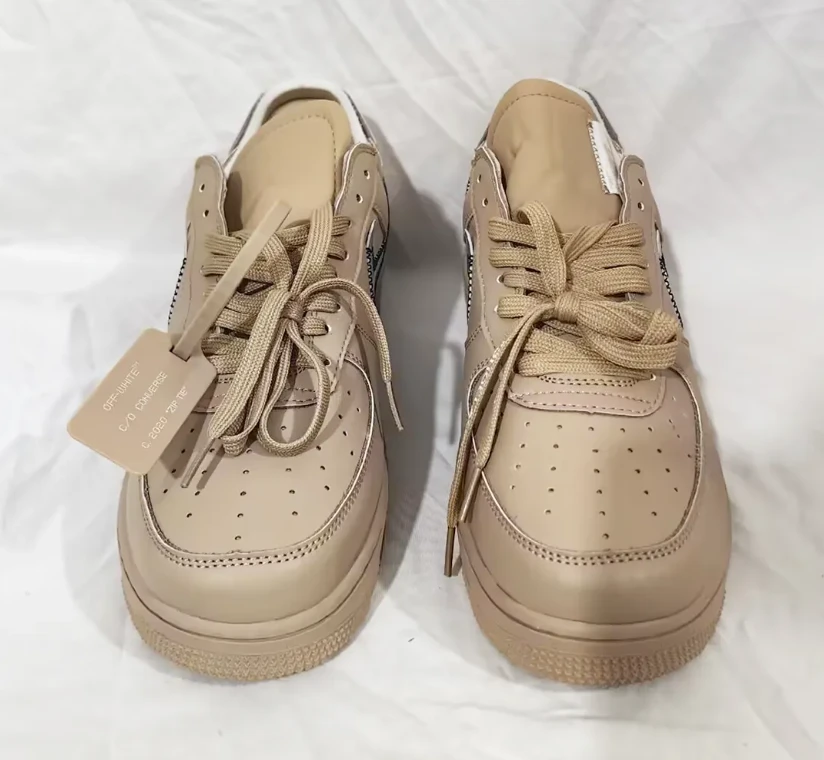 OW x AF 1 Low Sesame Shoes Sneakers by Air Jordan