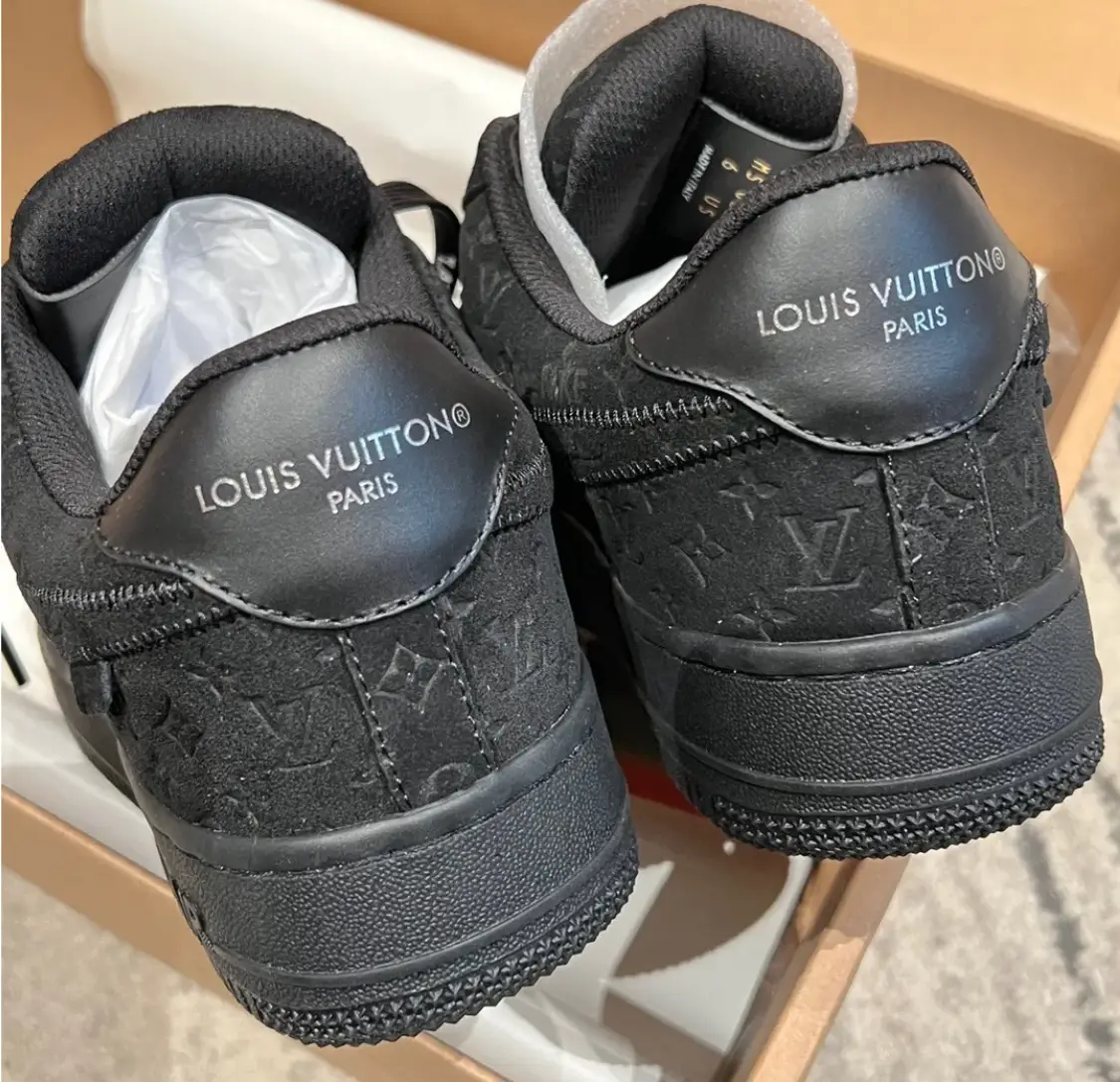 LV x Air Force 1 Virgil Abloh Black Shoes Sneakers by Air Jordan