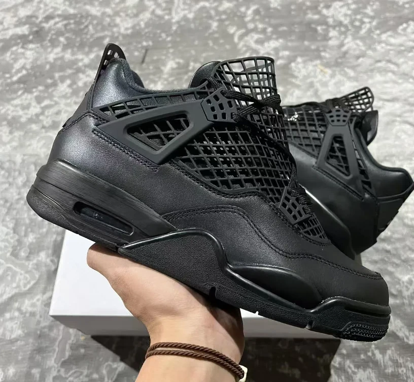 Air Jordan 4 NET Black Shoes Sneakers by Air Jordan