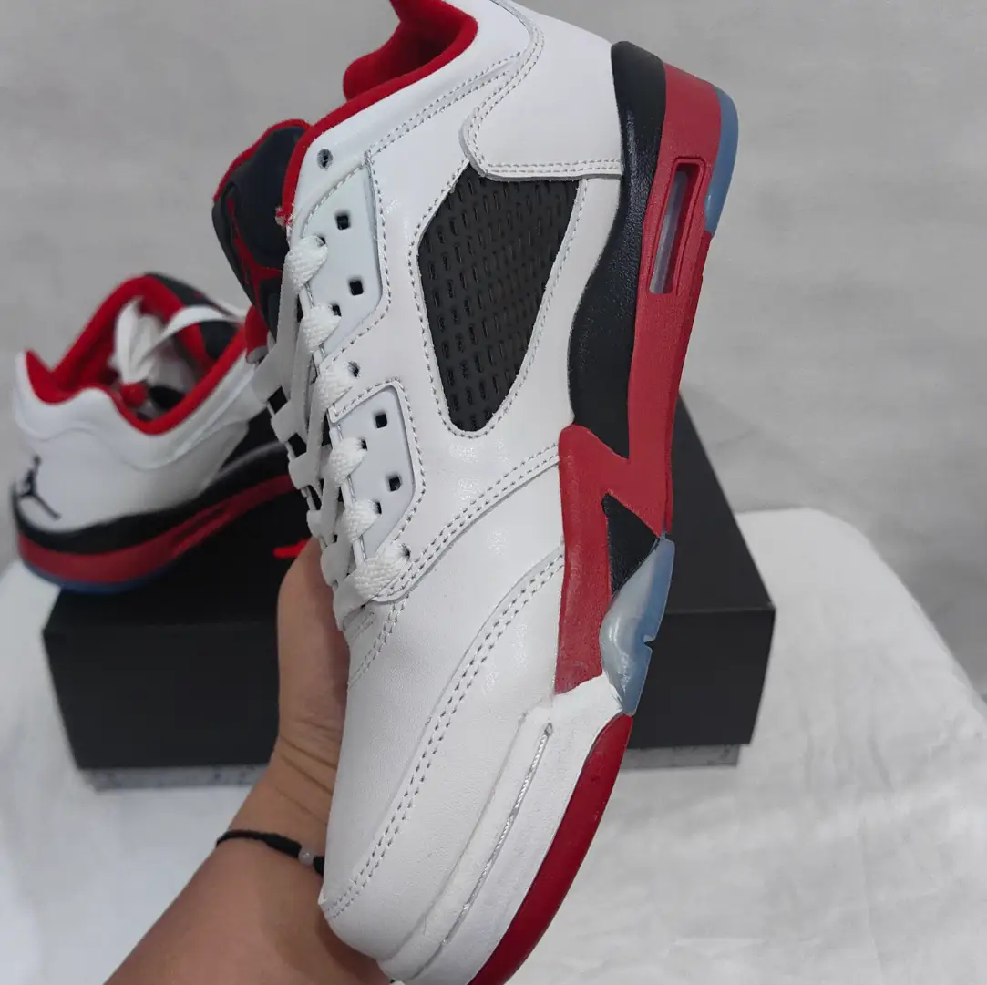 Air Jordan 5 Retro Low Fire Red Shoes Sneakers by Air Jordan