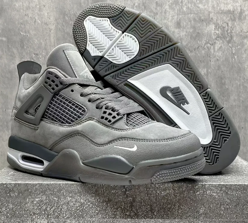 Nigel Sylvester x Air Jordan 4 Wolf Grey Shoes Sneakers by Air Jordan