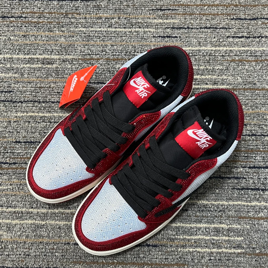 Air Jordan 1 Low Chicago Crystal Shoes Sneakers by Air Jordan