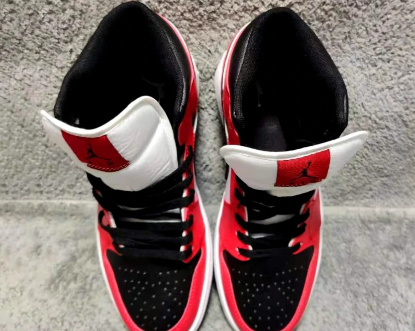 Air Jordan 1 Mid Chicago Toe Shoes Sneakers by Air Jordan