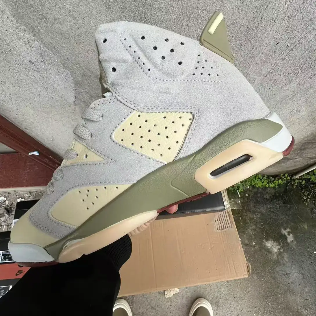Air Jordan 6 Sail Neutral Olive Shoes Sneakers by Air Jordan