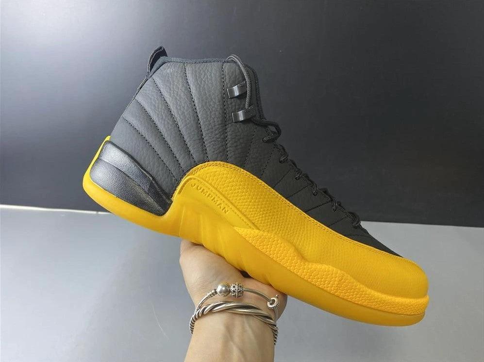 Air Jordan 12 Retro Black University Gold Shoes Sneakers by Air Jordan