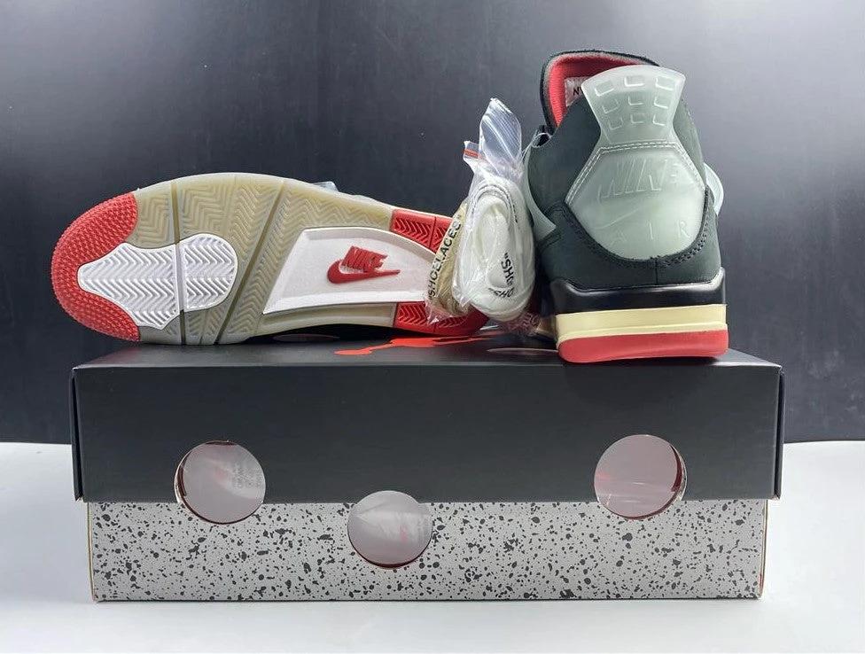 OFF-WHITE x Air Jordan 4 Bred Shoes Sneakers by Air Jordan
