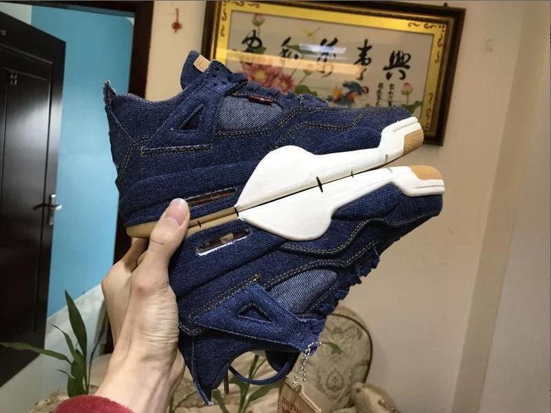 Air Jordan 4 Retro Levi’s Denim Shoes Sneakers by Air Jordan