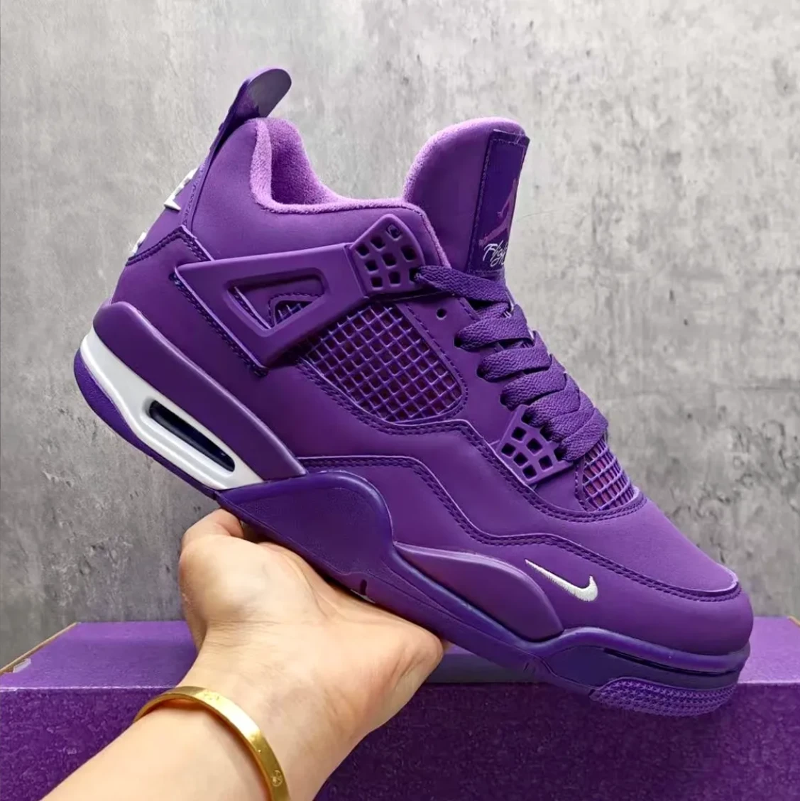 Nigel Sylvester x Air Jordan 4 Purple Shoes Sneakers by Air Jordan