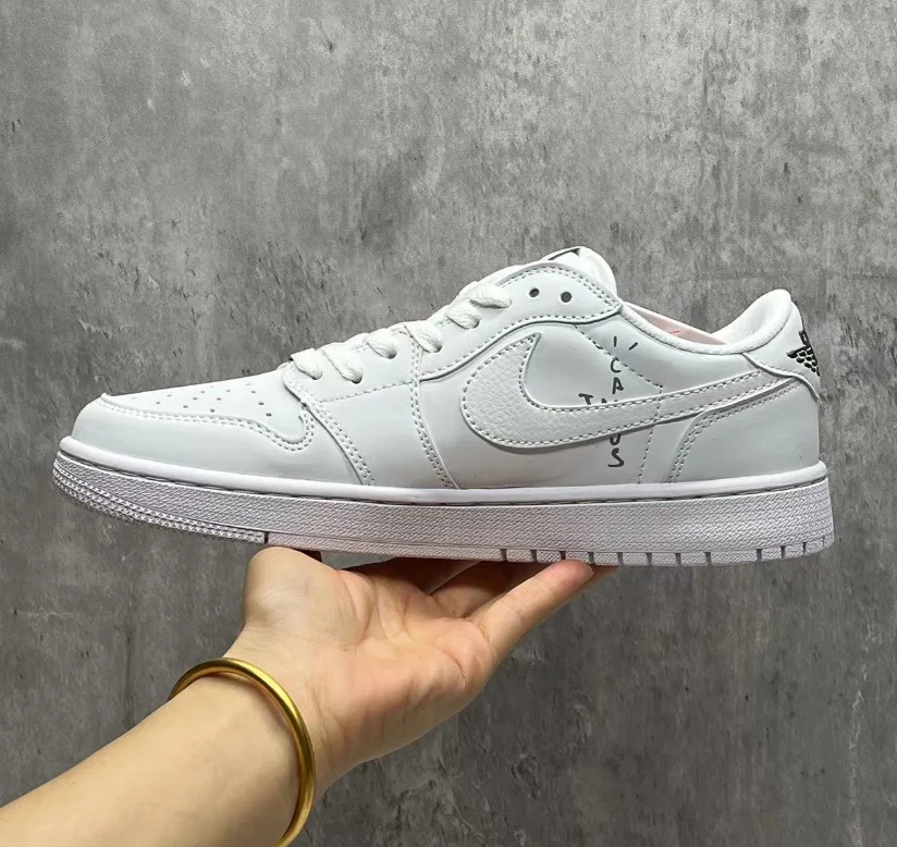 Travis Scott x AJ 1 Low White Party Shoes Sneakers by Air Jordan