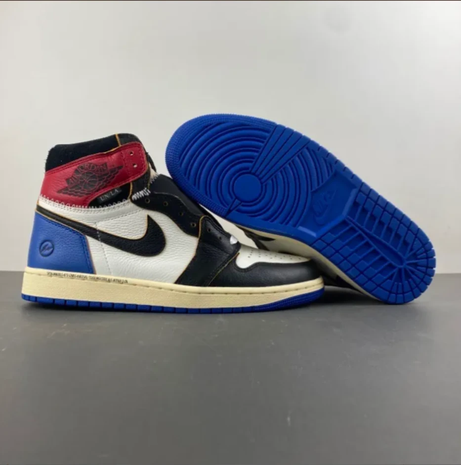 Fragment x Union LA x Air Jordan 1 High OG Varsity Red Shoes Sneakers by Air Jordan