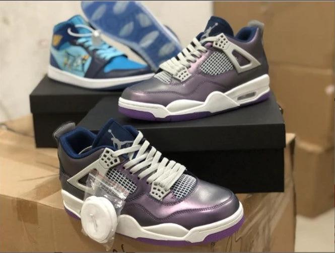 Air Jordan 4 Retro Monsoon Blue (GS) Shoes Sneakers by Air Jordan