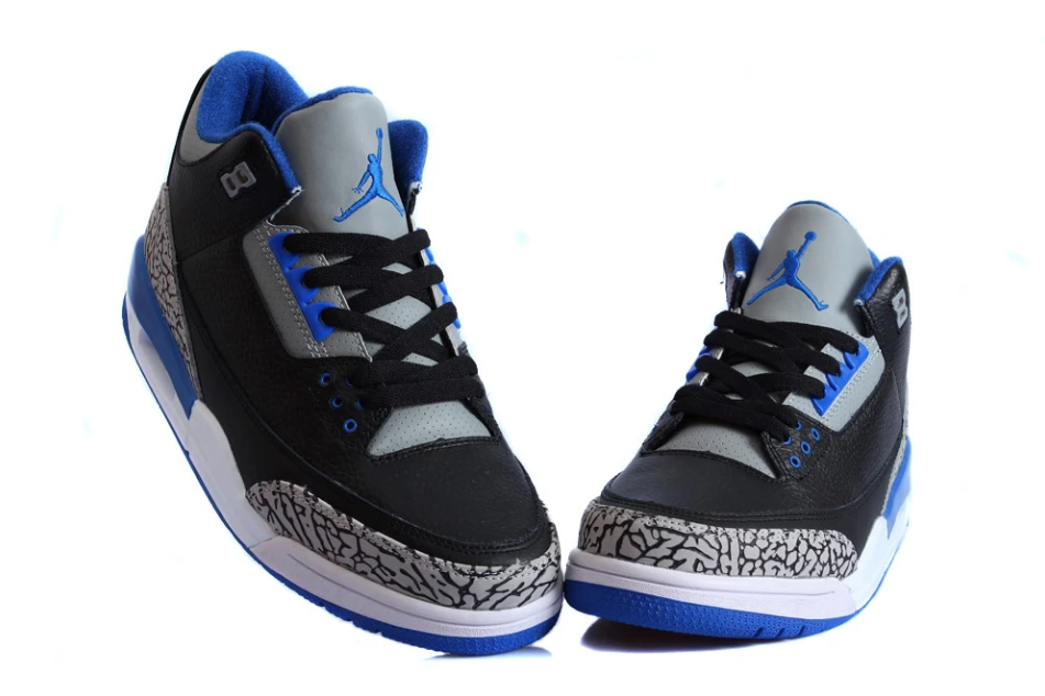 Air Jordan 3 Retro Sport Blue Black Cement True Blue by Air Jordan
