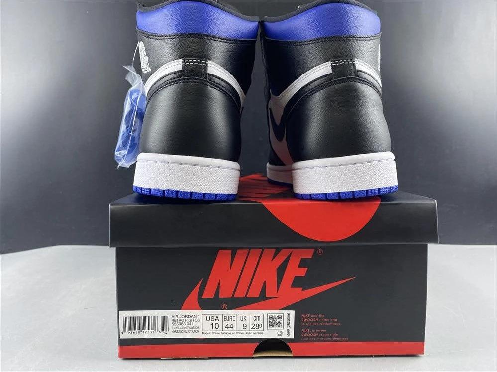 Air Jordan 1 Retro High Black Game Royal Shoes Sneakers by Air Jordan