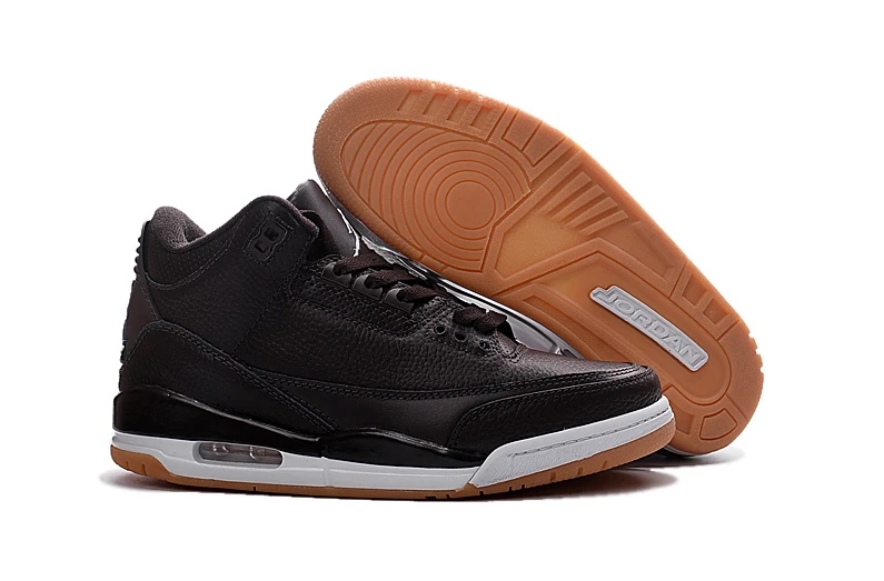 Air Jordan 3 Black Brown White by Air Jordan