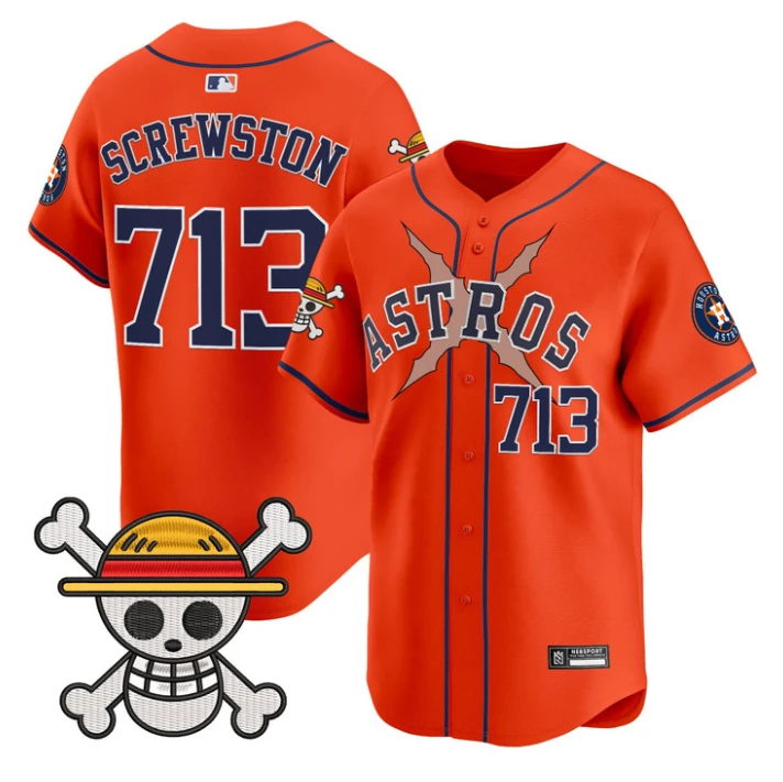 Screwston Jersey #713 Houston Astros One Piece 2025 Limited Stitched Orange by My Store