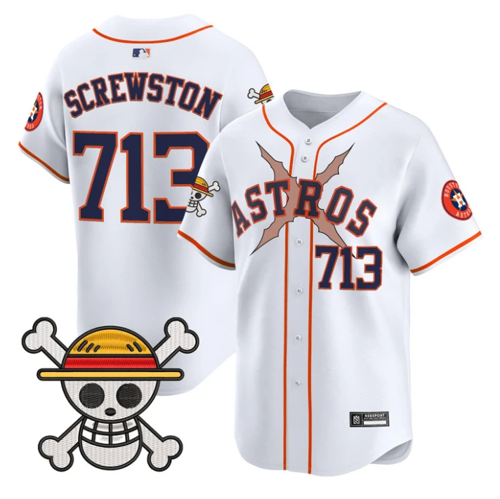 Screwston Jersey #713 Houston Astros One Piece 2025 Limited Stitched White by My Store