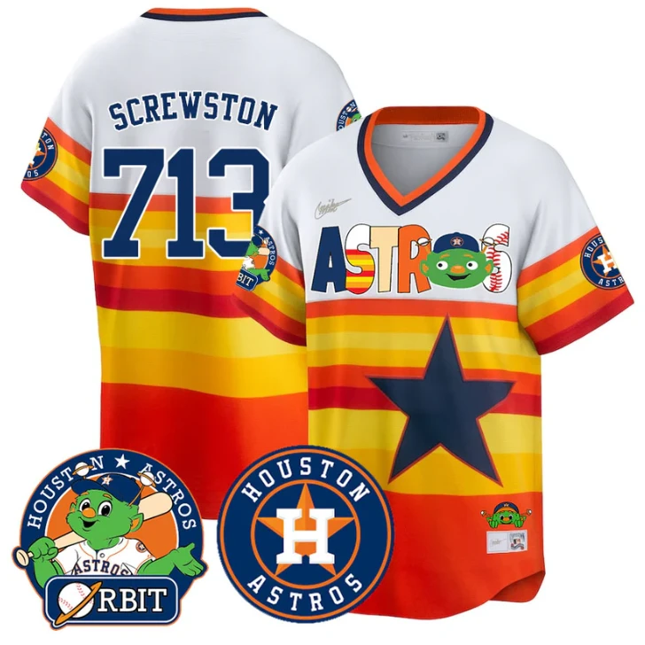 Screwston Jersey #713 Houston Astros Orbit Vapor Premier Limited Stitched Cooperstown by My Store