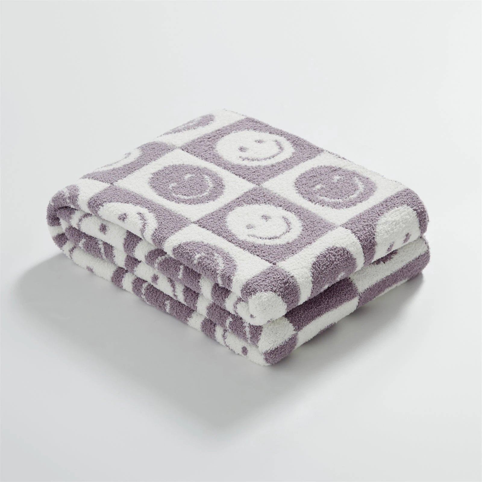 Smiley Checkered Blanket by Bowlift
