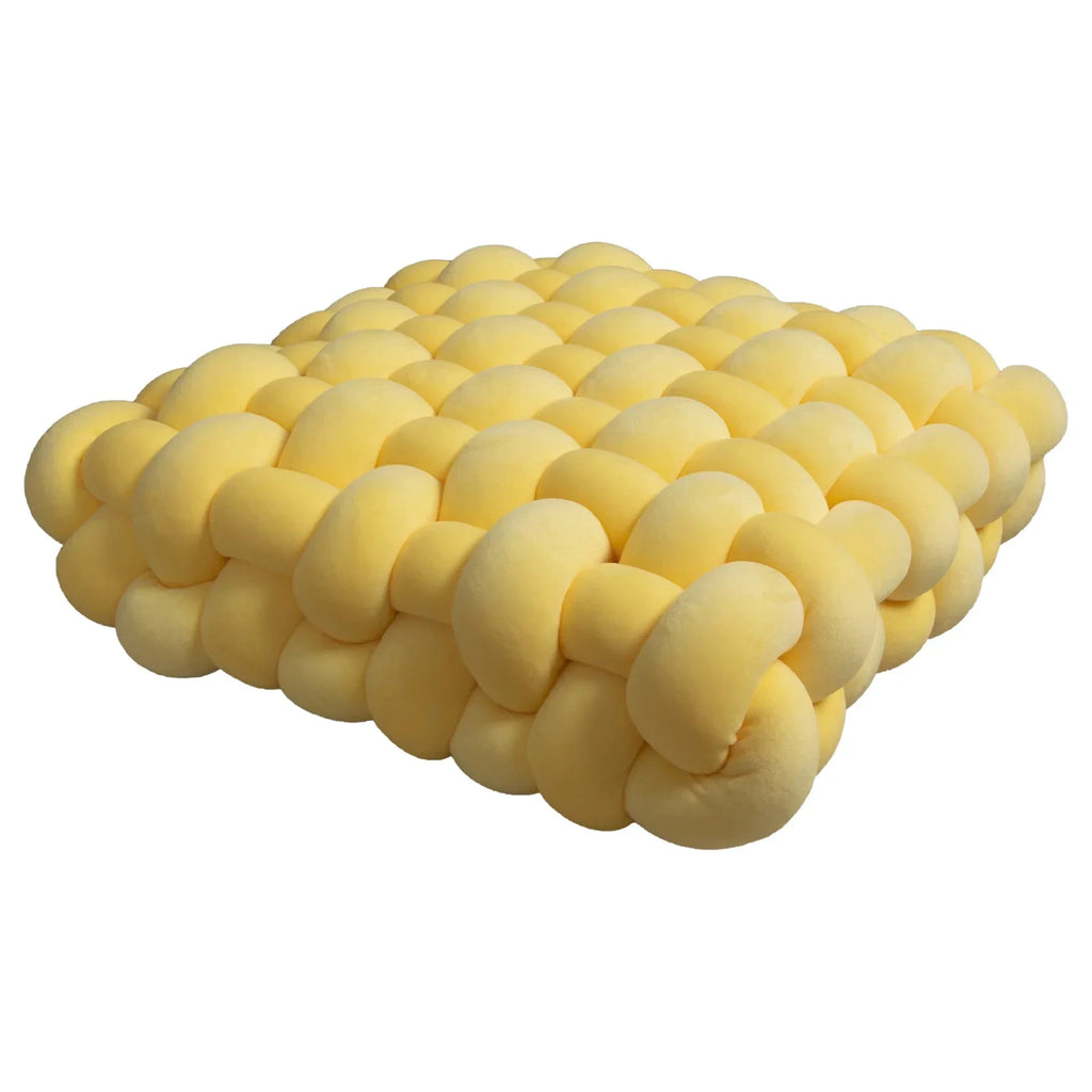 Chunky Woven Knot Cushion by Bowlift