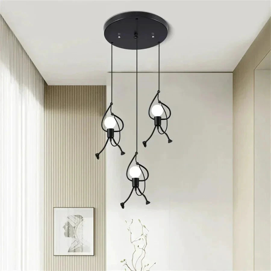 FunkyLight | Retro Pendant Light Iron Man Bowlift by Bowlift