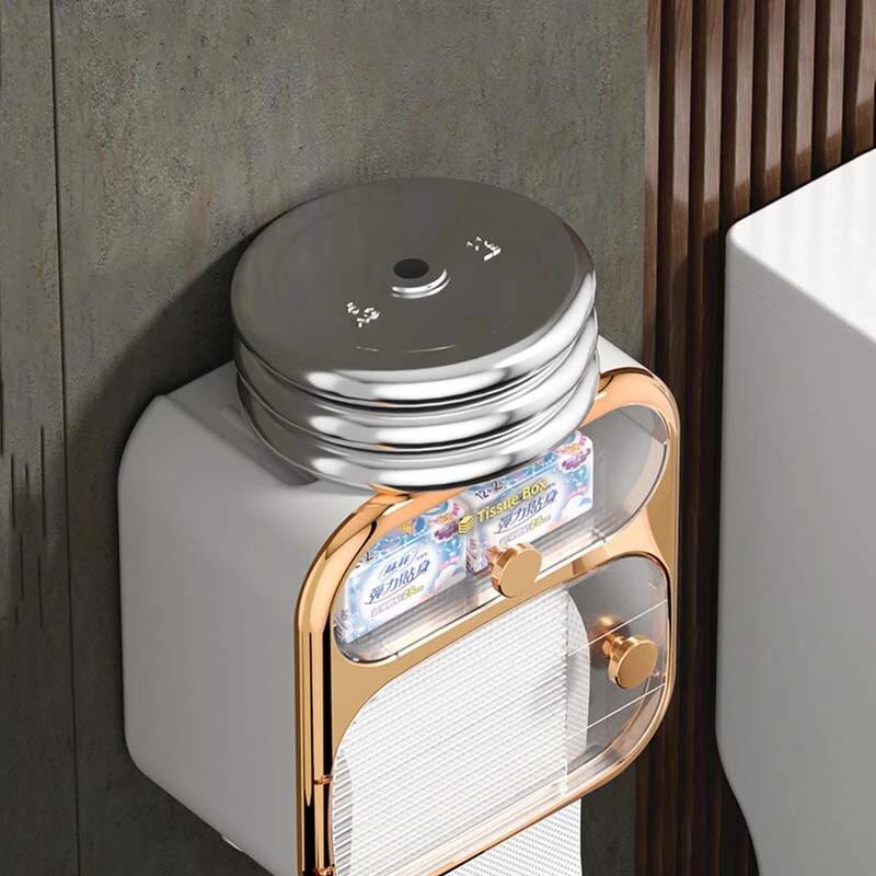 MultiBox Wall-Mounted Toilet Paper Towel Storage Box by BowLift