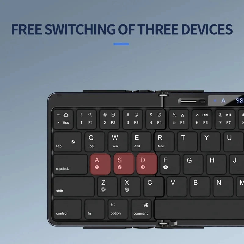 Foldable RGB Wireless Built-in Touchpad Backlit Travel Keyboard by BowLift