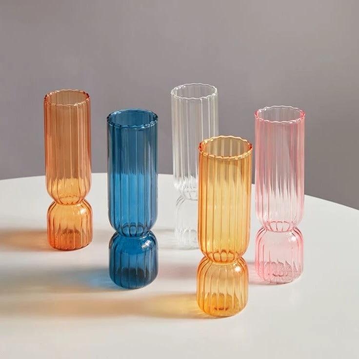 Scallop Cylinder Glass Vase by Bowlift