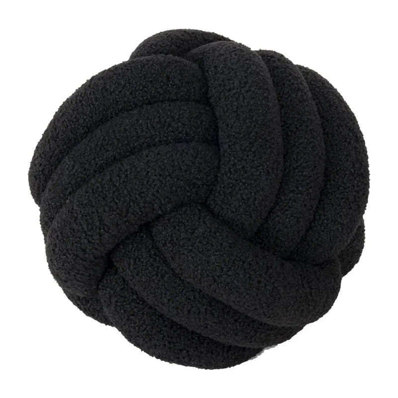 Boucle Rope Knot Ball Cushion by Bowlift