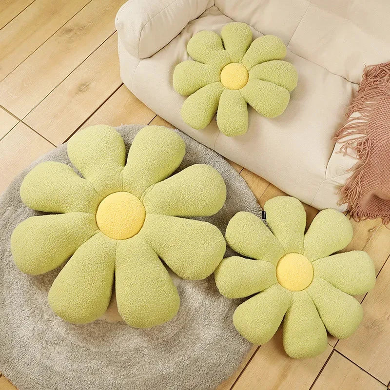 Boucle Plush Flower Cushion by Bowlift