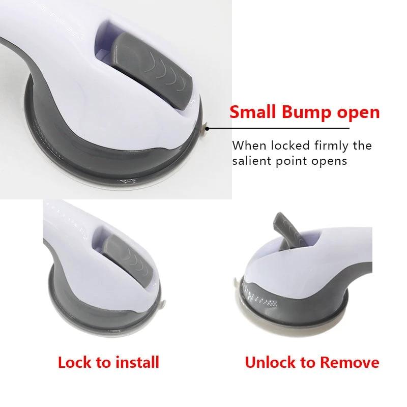 Safety handle with non-slip support and vacuum suction cup - Perfect for bathrooms and showers - Provides stability and support by BowLift
