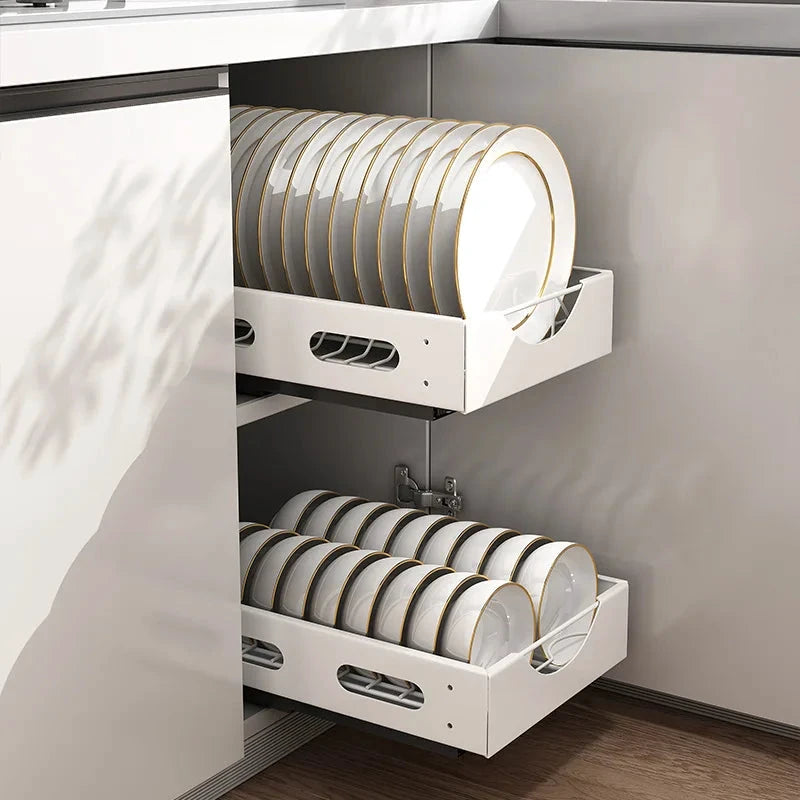 Under the Cabinet Smart Dish Organizer Rack by BowLift