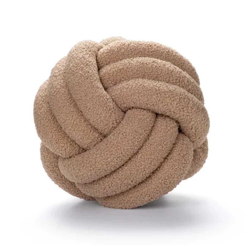 Boucle Rope Knot Ball Cushion by Bowlift