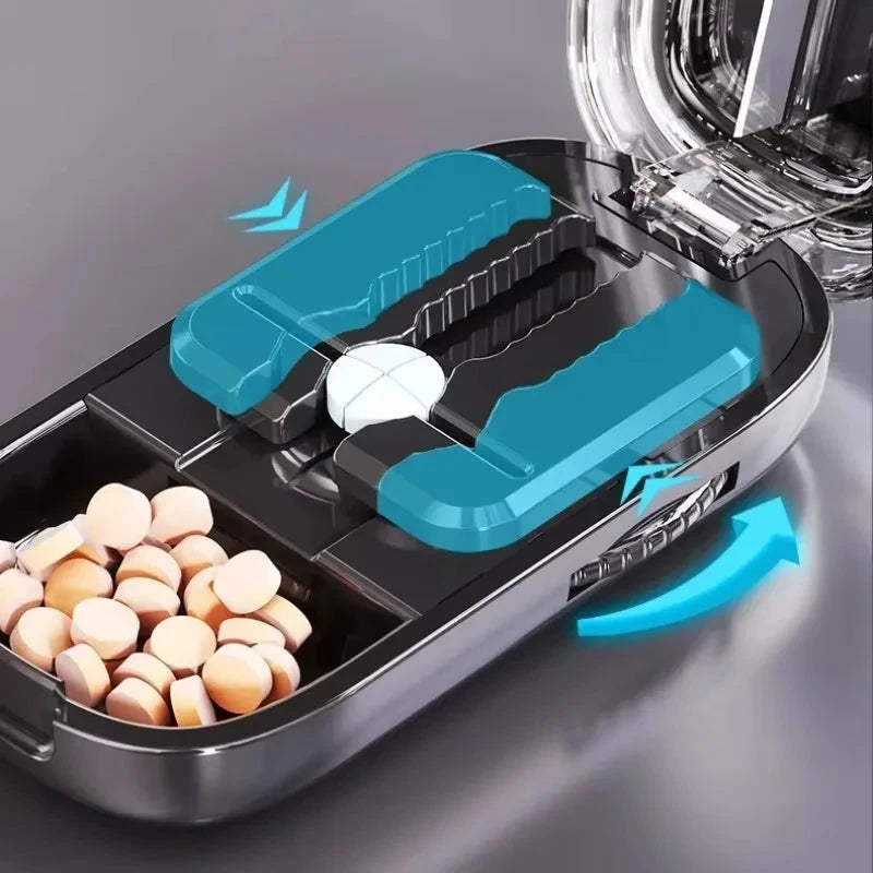 Pocket Size Dustproof Pill Cutter Organizer by BowLift
