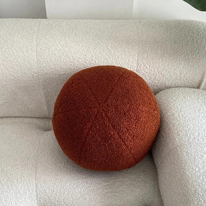 Nordic Bouclé Abstract Cushion – Minimalist Plush Pillow by Bowlift