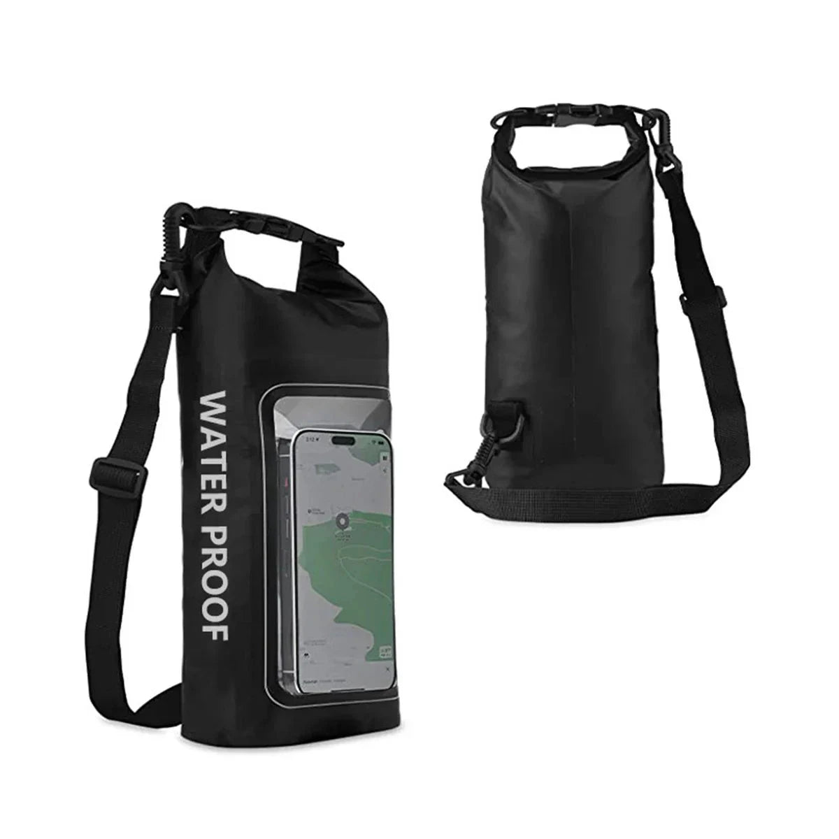 AquaVault Waterproof Dry Bag 2L | With Touchscreen Window | Outdoor Bag for Kayaking, Trekking & Water Sports by BowLift