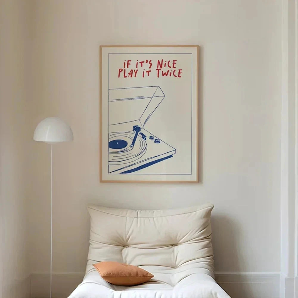 If It's Nice, Play it Twice Wall Art by Bowlift